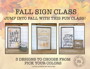 Fall sign class